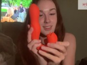 Preview 3 of Ariana Jasmynee Tests Out The Rotating Head and G-Spot Licker- HoneyPlayBox