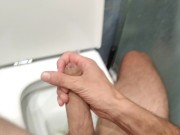 Preview 2 of  To A Drowsy Piss, Shaked His HUGE Fat Cock And Cummed