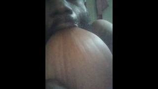 SEMI AGGRESSIVE BITING ON BIG SOFT TITS AS GORILLA PUNCHER SENSUALLY LICKS!!!!!!!