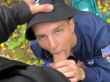 A cute forester gave himself up to a stranger giving him a deep blowjob - 378