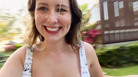HUGE CUMSHOT FOR PUBLIC CUMWALK - Erin Moore goes public on vacation