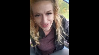 Sexy MILF Teases Your Cock on the Side of the Road