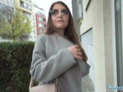 Preview 3 of Public Agent hot babysitter fucks a complete stranger with a huge cock in her apartment