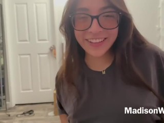 Latina Teen Worships her Boyfriend’s Cock || Madison Wilde Facial