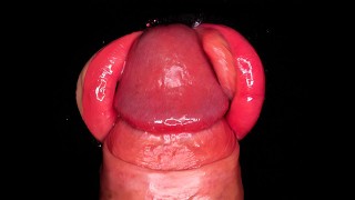CLOSE UP POV: BAISE mes lèvres parfaites avec votre grosse bite dure et sperme dans la bouche! Cagoule pipe asmr