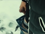 Preview 2 of Public cumshot to the snow