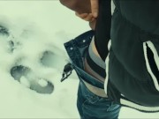 Preview 4 of Public cumshot to the snow