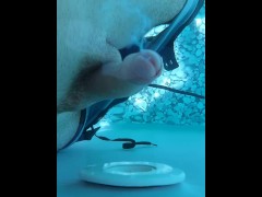 Water jet orgasm in pool