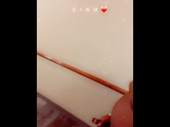 (RISKY PUBLIC NUDE) getting off the elevator, walkin the hallways with nothing on stroking my BBC