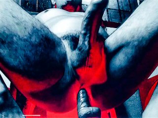 Cyberpunk filter red and grey for my Papi - Porn gay