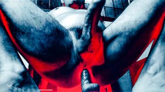 Cyberpunk filtr červená a šedá pro mé Papi - Porno gay
