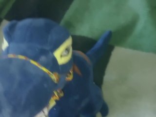 small Blue dinosaur t-rex pee 1