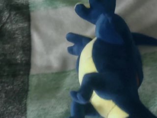 small Blue dinosaur t-rex Pee#2