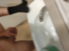 【女性向け（個人撮影）】変態イケメン営業マンが仕事中ムラムラしすぎてスーパーのトイレでオナニー - Screenshot 7 of 16 - Amateur