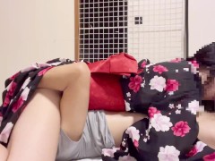 【個人撮影】素人カップル 浴衣コスで舐め合いっこしたよ フェラ クンニ 絶頂 日本人 Japanese Hentai Cosplay Yukata Amateur Couple 69 Orgasm