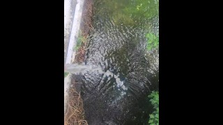Pissing in the river