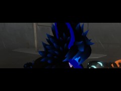 Female protogen get fucked over car at gas station