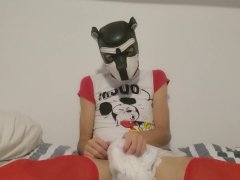 Diaper Puppy Jerking Off And Cumming On His Diaper
