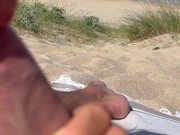 Preview 6 of MY GIRL SUCKS ME at the beach a voyeur surprises us @juicy_july amateur public sex