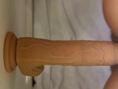 Alexis Load Upclose Doggy Style with Dildo Stretching Creamy Pussy