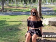 Preview 1 of I flash pussy in a public park