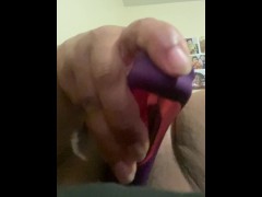 Ebony pussy gets fucked by dildo