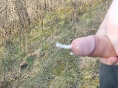 Big cum next to the highway