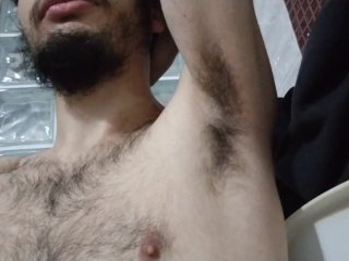 armpit fetish, solo male, hunks, big dick