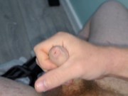 Preview 4 of Precum SMEGMA uncut cock cums all over my thick pubic hair