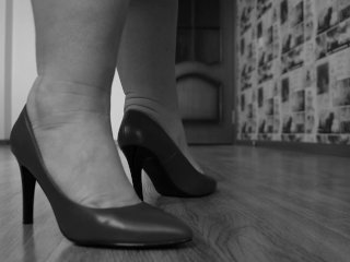 the sound of heels, legs, heels, mother