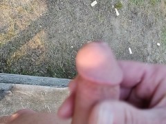 Loads of cum jerking off OUTDOOR!!!