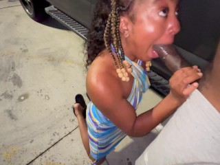 Married Girl Suck my Dick in the Parking Lot like a Lot Lizard for Free Truck Stop