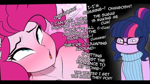 "Popping Candy and Ponko" MLP NSFW Comic Dub (Art por: Pshyzomancer editado por: DrumstickPony)