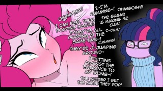 "Popping Candy And Ponko" MLP NSFW Comic Dub (Art By: Pshyzomancer Edited By: DrumstickPony)