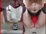 Preview 1 of Pissing through a g-string dual view