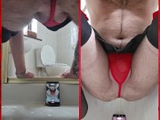 Preview 2 of Pissing through a g-string dual view