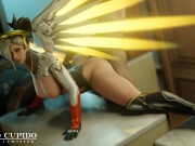 Preview 2 of Mercy Taken from Behind on the Table Doggy [Grand Cupido]( Overwatch )