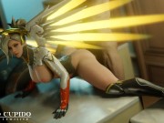 Preview 3 of Mercy Taken from Behind on the Table Doggy [Grand Cupido]( Overwatch )
