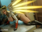 Preview 4 of Mercy Taken from Behind on the Table Doggy [Grand Cupido]( Overwatch )