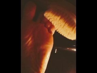 bath, vertical video, love her feet