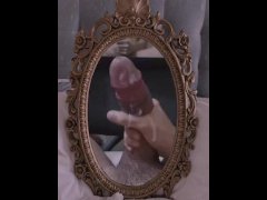 Cumming infront of the mirror