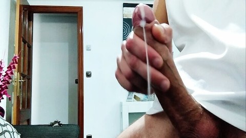 Horny Amateur With A Giant Dick Try To Stick A Vibrator Up His Ass And Cum From It