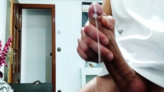 Horny Amateur With A Giant Dick Try To Stick A Vibrator Up His Ass And Cum From It