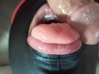 Chupando Meu Grande Galo Preto Favorito, Meu Primeiro Deepthroat!