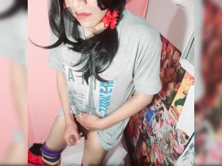 latina, solo male, masturbation, rainbow socks