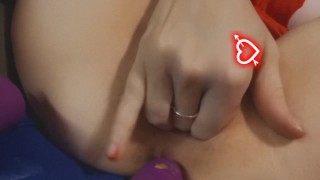 Toying my ass while I finger my tight little pussy💦😈🔥