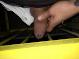 Uncut twink cock piss out of balcony
