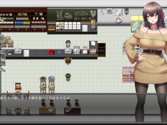 【エロゲー実況(体験版)】#01 深夜露出 ～女子大生の私が露出にハマるまで～ 野外で爆乳JDが黒ストッキングやパンツ脱いでオナニーしたら男に中出しセックスされてしまい・・(痴女爆乳JD同人エロゲー) - Screenshot 4 of 16 - Hentai Game