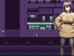 【エロゲー実況(体験版)】#01 深夜露出 ～女子大生の私が露出にハマるまで～ 野外で爆乳JDが黒ストッキングやパンツ脱いでオナニーしたら男に中出しセックスされてしまい・・(痴女爆乳JD同人エロゲー) - Screenshot 5 of 16 - Hentai Bigtits