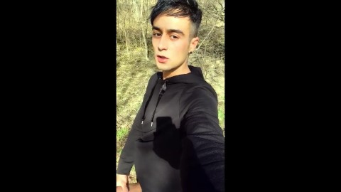 Walking with erection outdoor but I was too scared to cum public